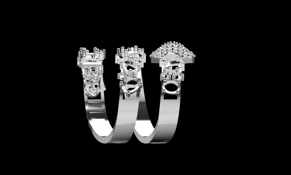 snake ring 3D print model_2