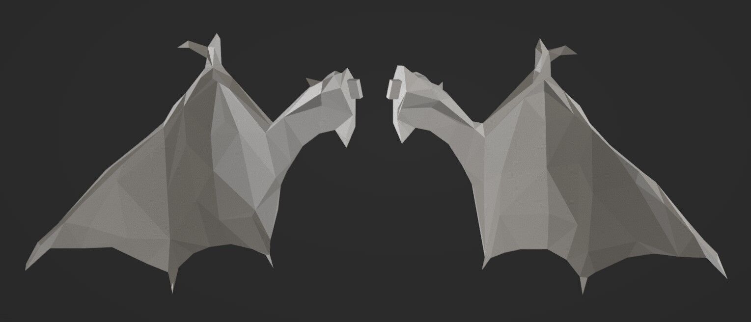 A Printable Lowpoly Dragon 3D print model_8