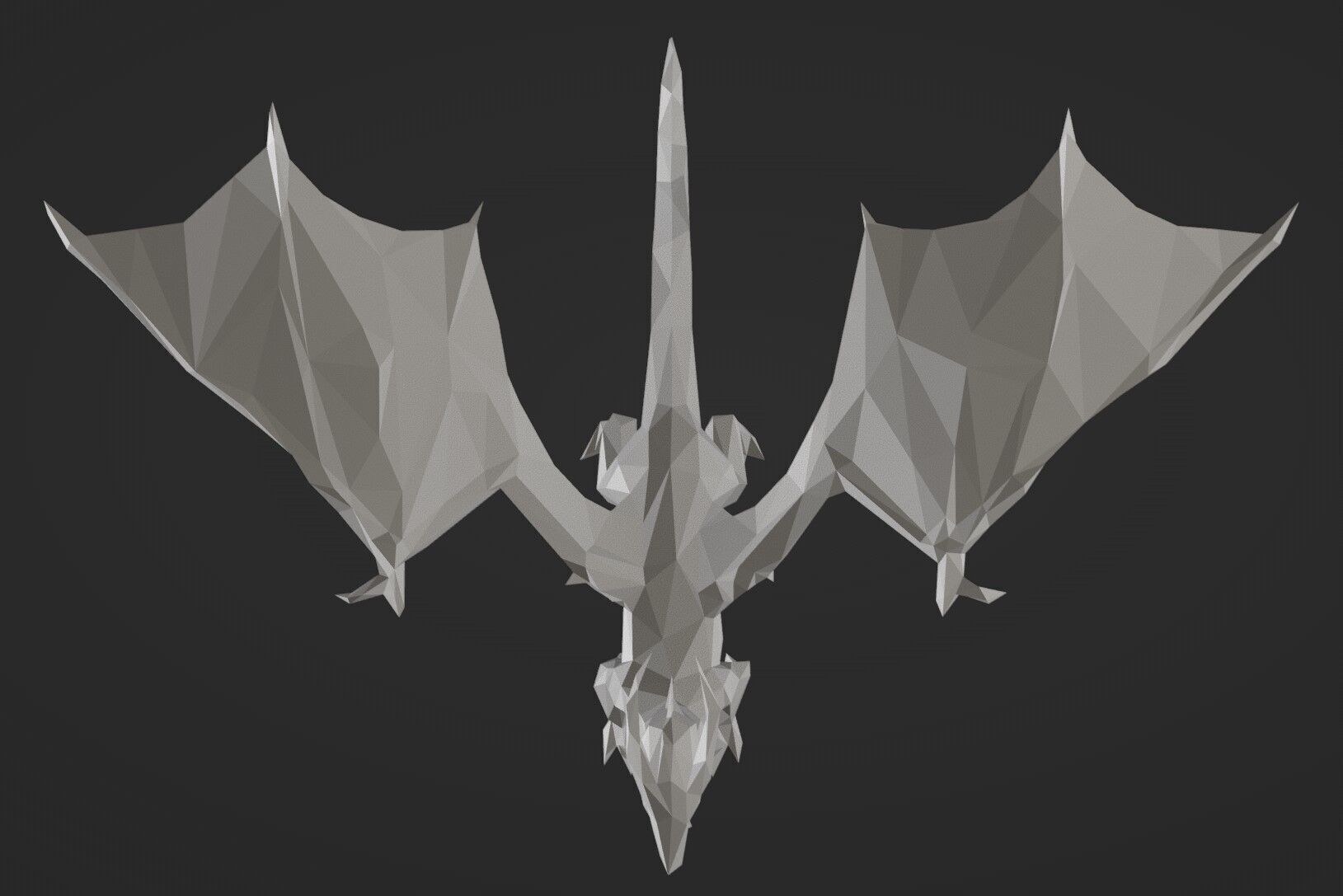 A Printable Lowpoly Dragon 3D print model_6
