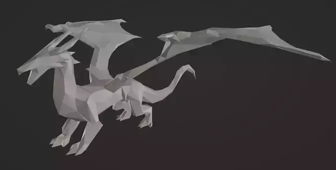 A Printable Lowpoly Dragon