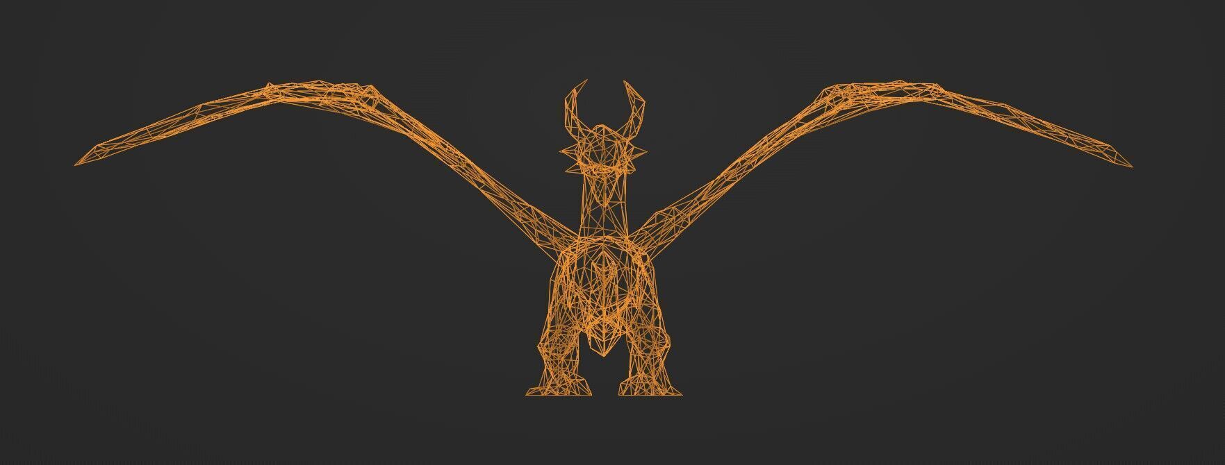 A Printable Lowpoly Dragon 3D print model_10