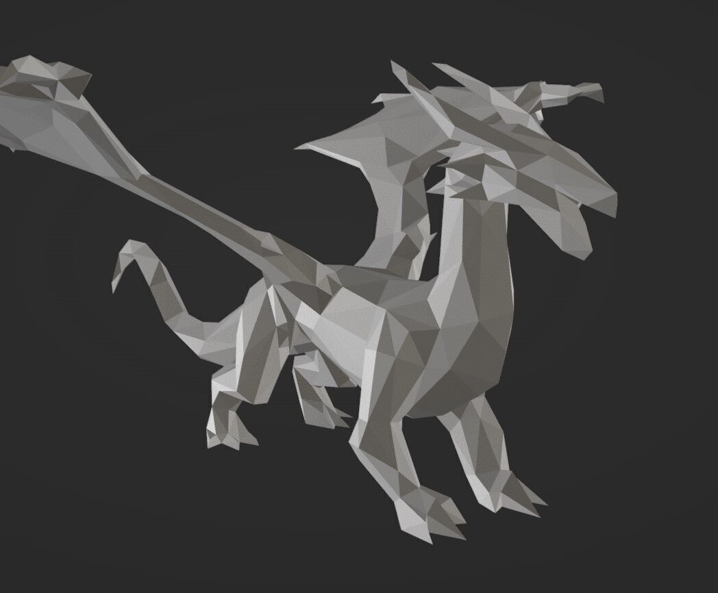 A Printable Lowpoly Dragon 3D print model_1