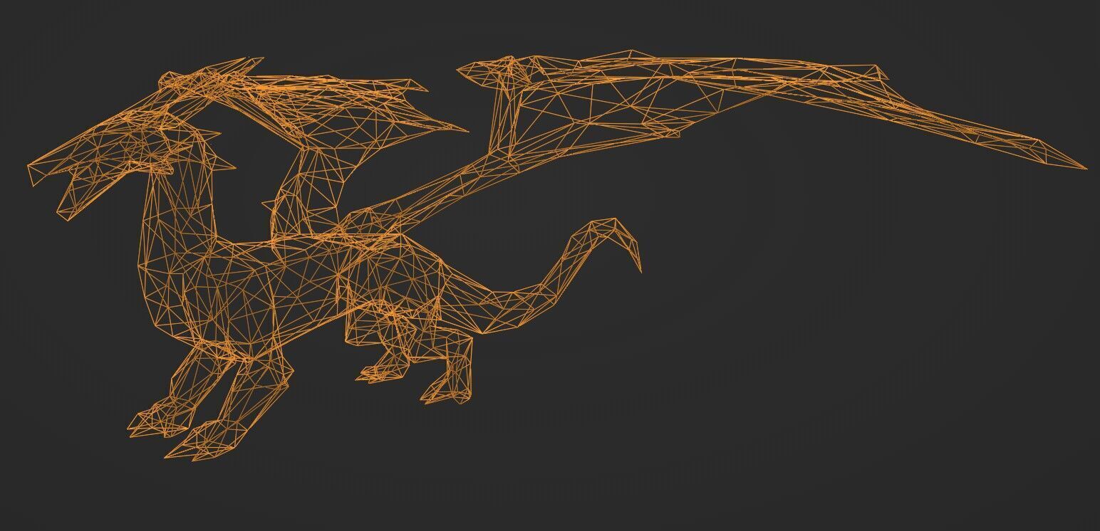 A Printable Lowpoly Dragon 3D print model_9