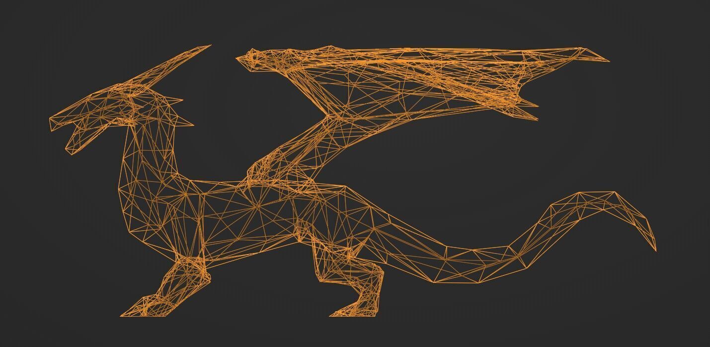 A Printable Lowpoly Dragon 3D print model_11