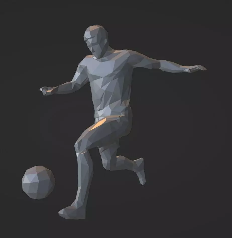 Lowpoly Soccer Player 04 3D print model
