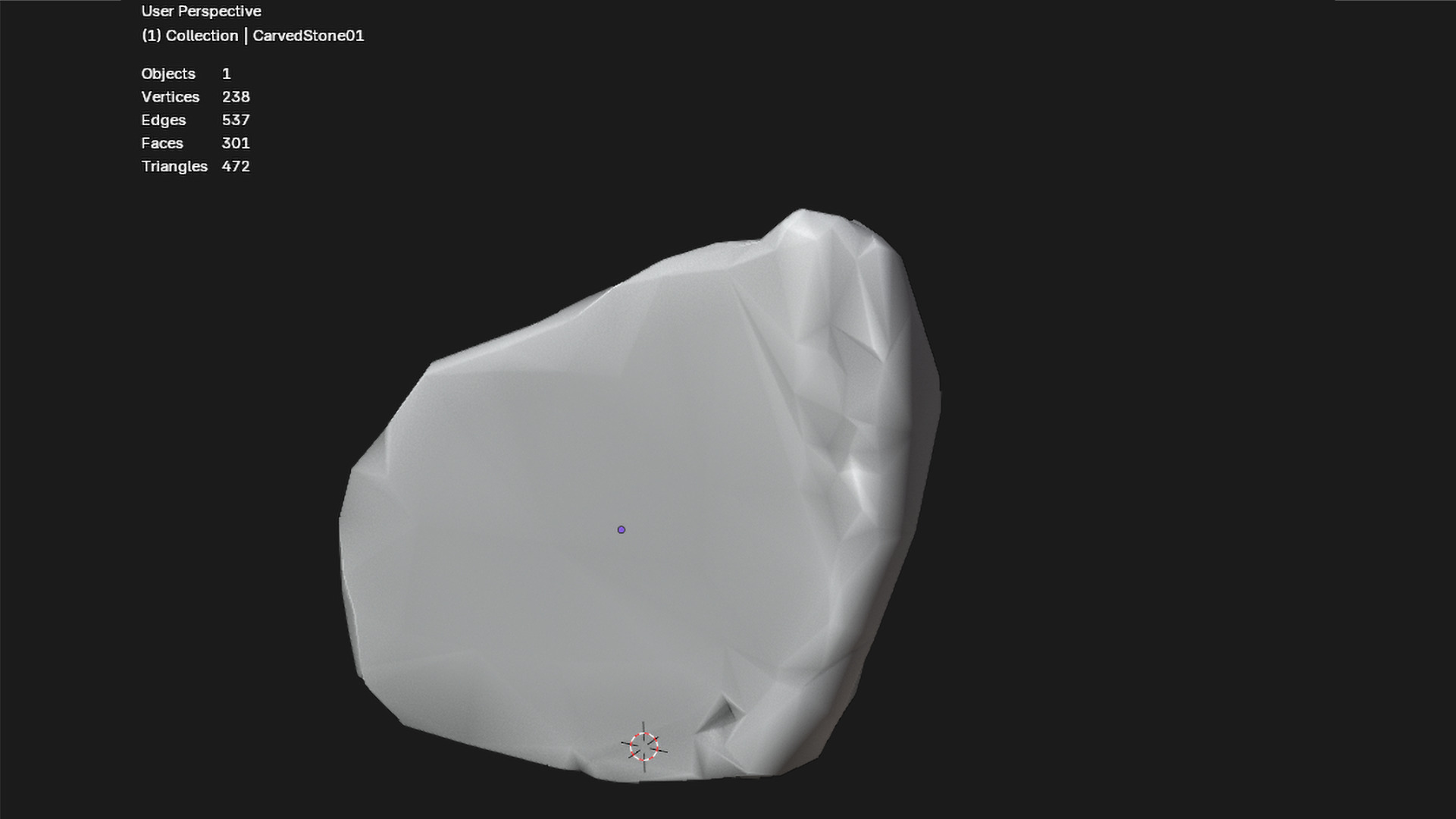 Ancient Carved Stone Game-Ready Low-poly 3D model_5