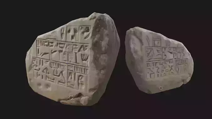 Ancient Carved Stone Game-Ready