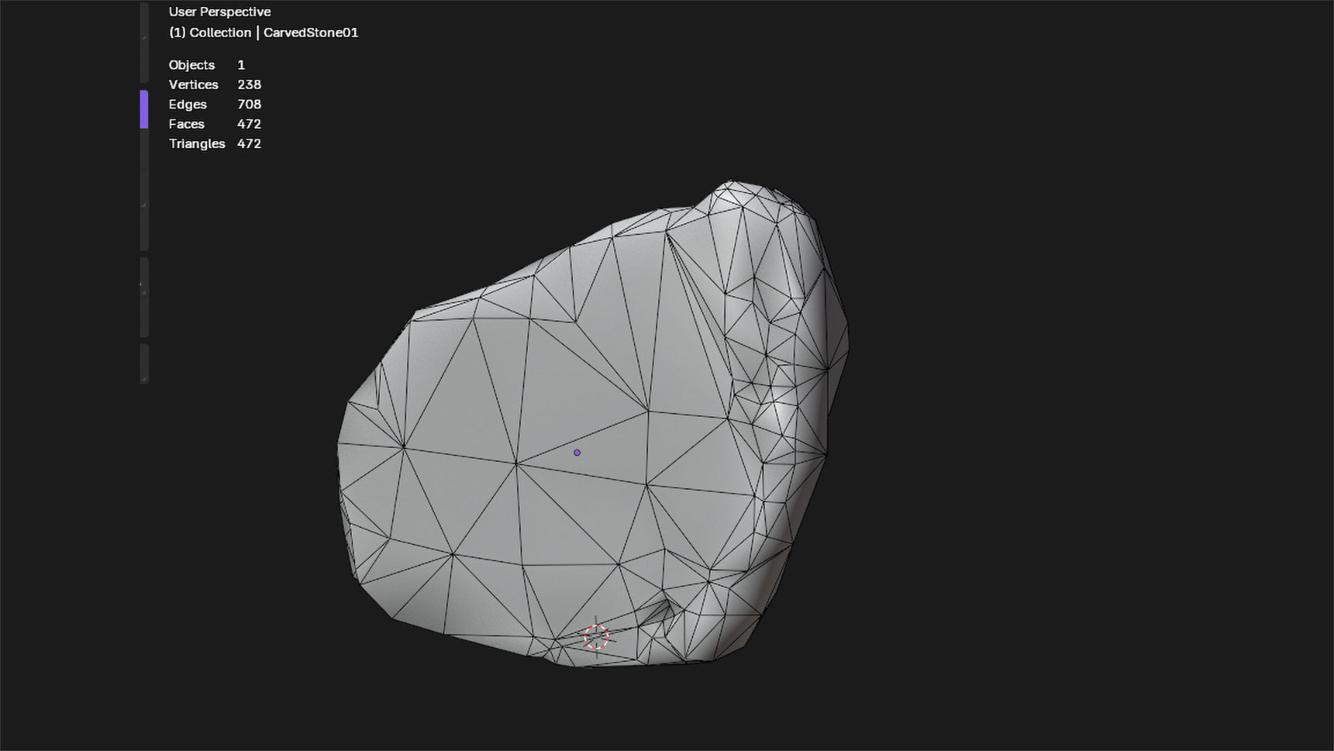 Ancient Carved Stone Game-Ready Low-poly 3D model_6