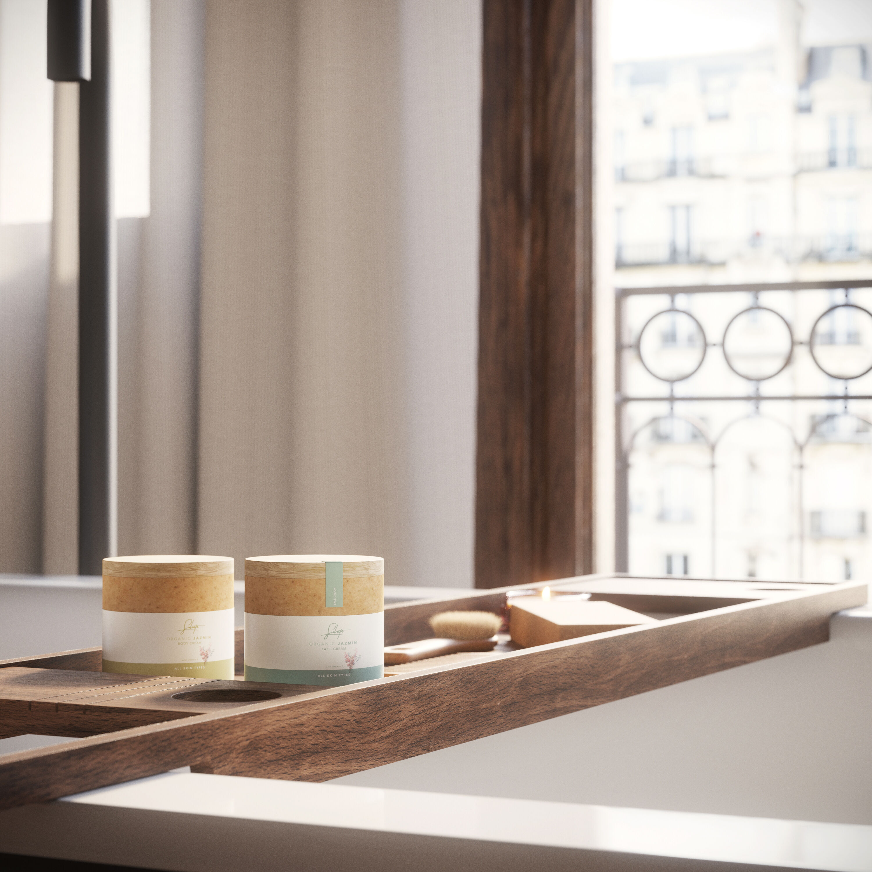 Blue Bathroom interior scene 3D model_10