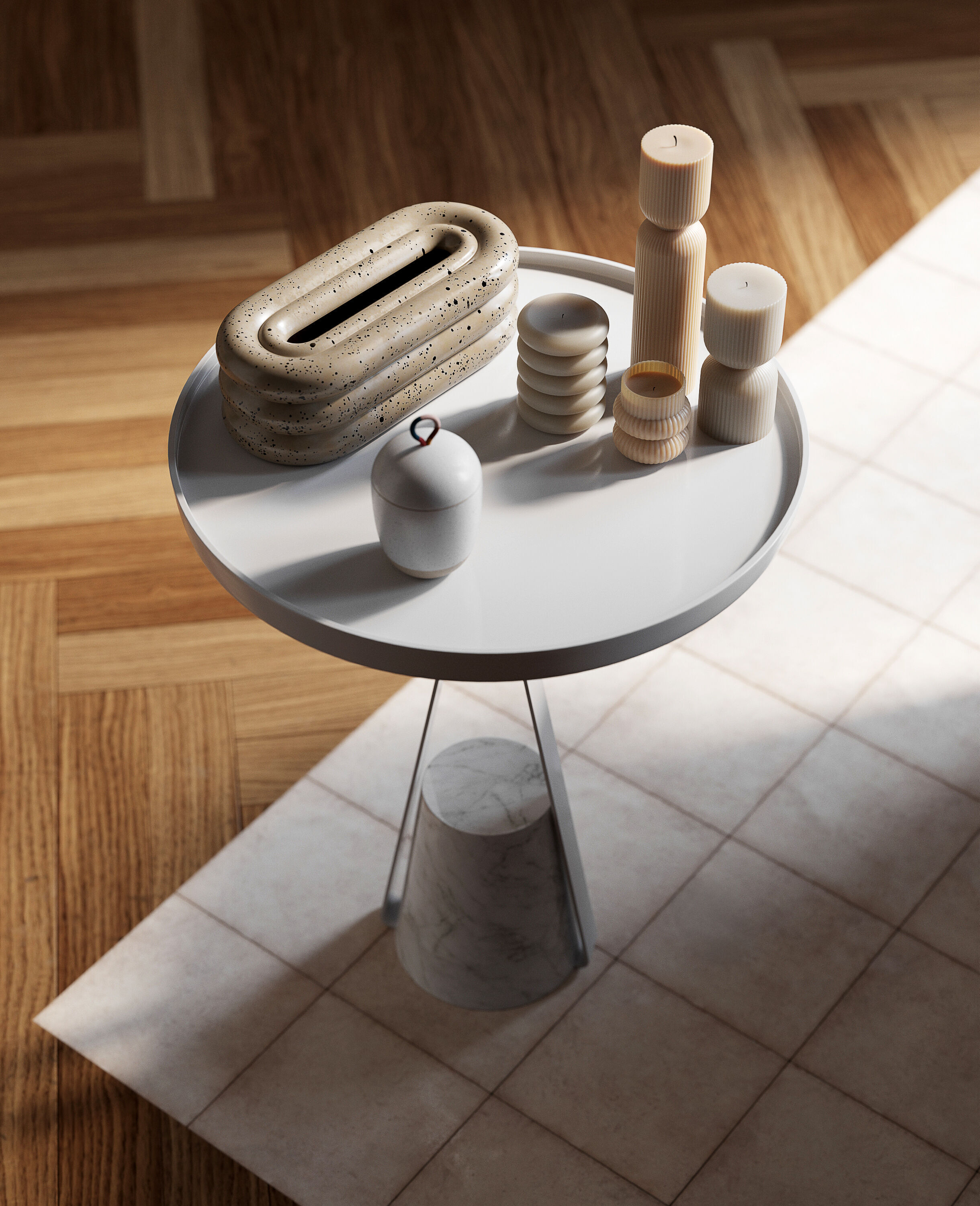 Blue Bathroom interior scene 3D model_11