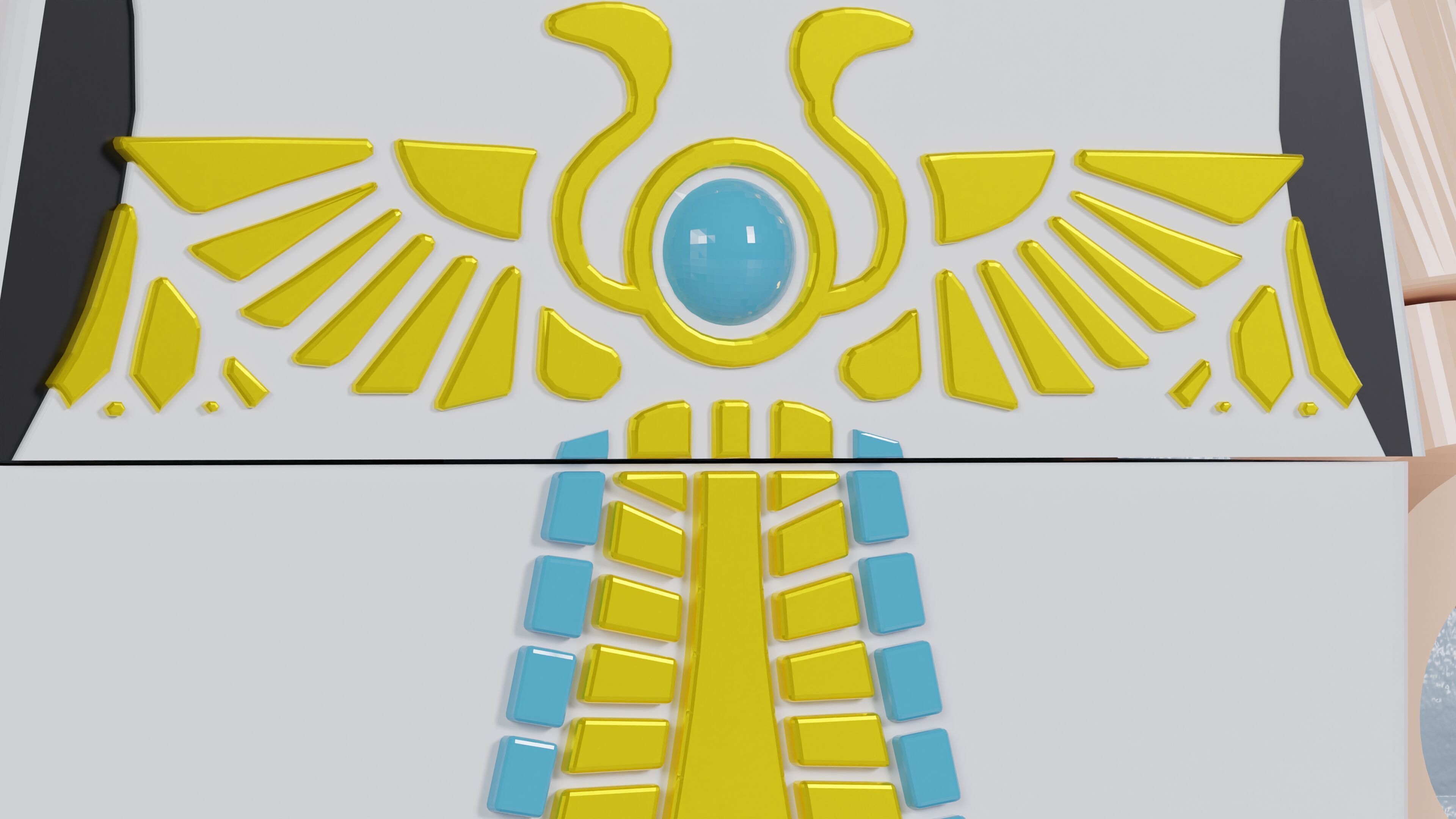 Cleopatra Lego Maxifig - Fully Articulated 3D print model_4