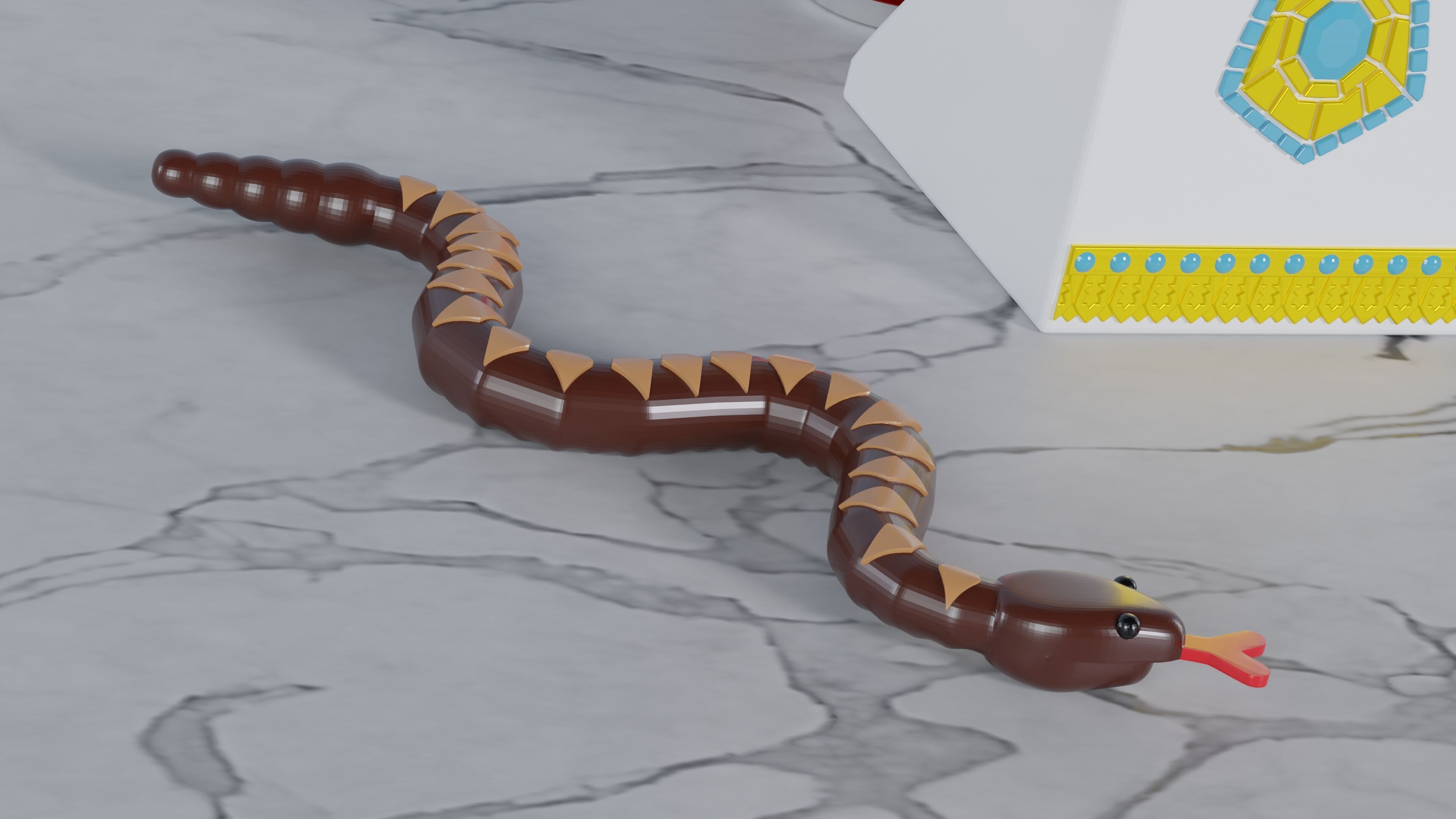 Cleopatra Lego Maxifig - Fully Articulated 3D print model_5