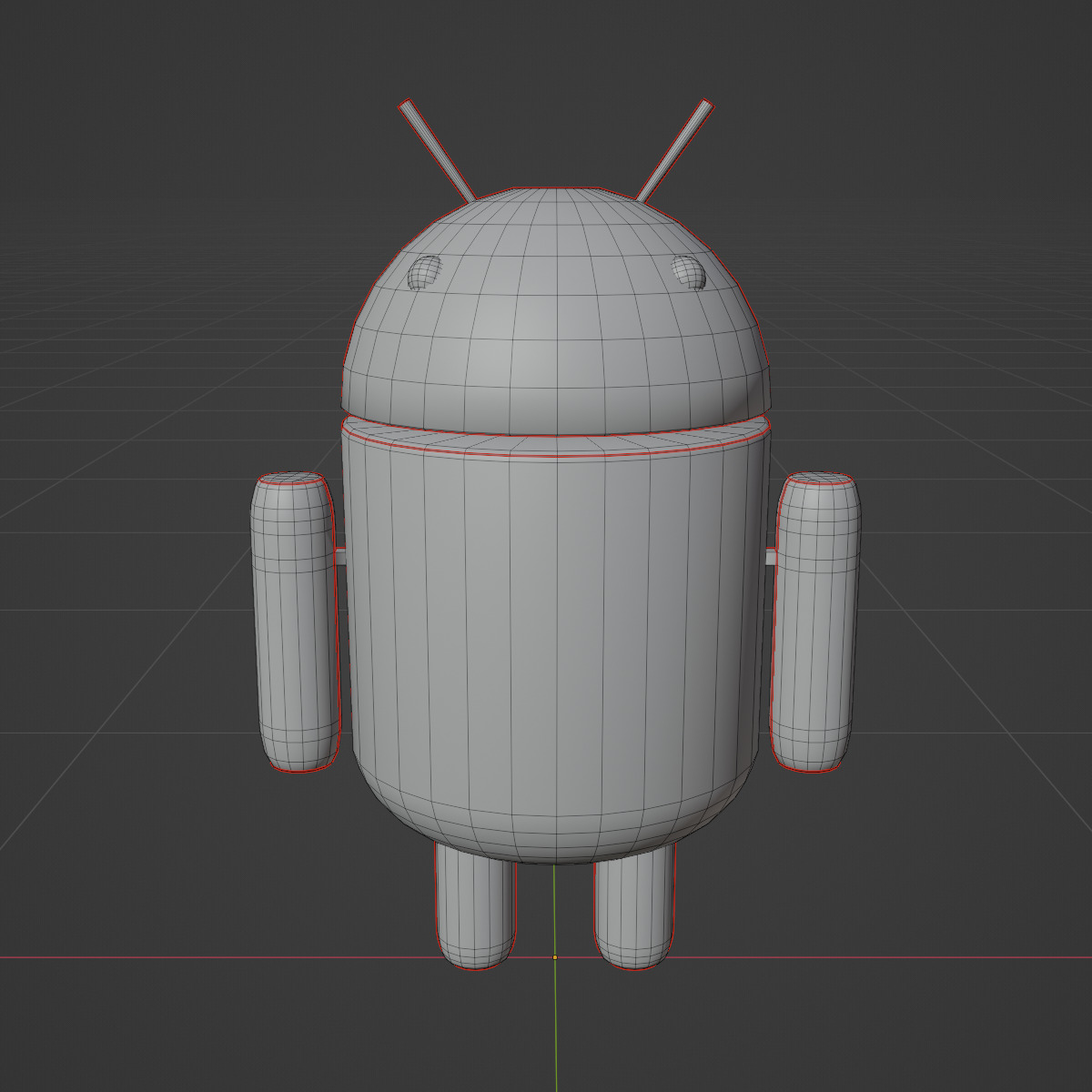 Android Robot 03 Low-poly 3D model_8