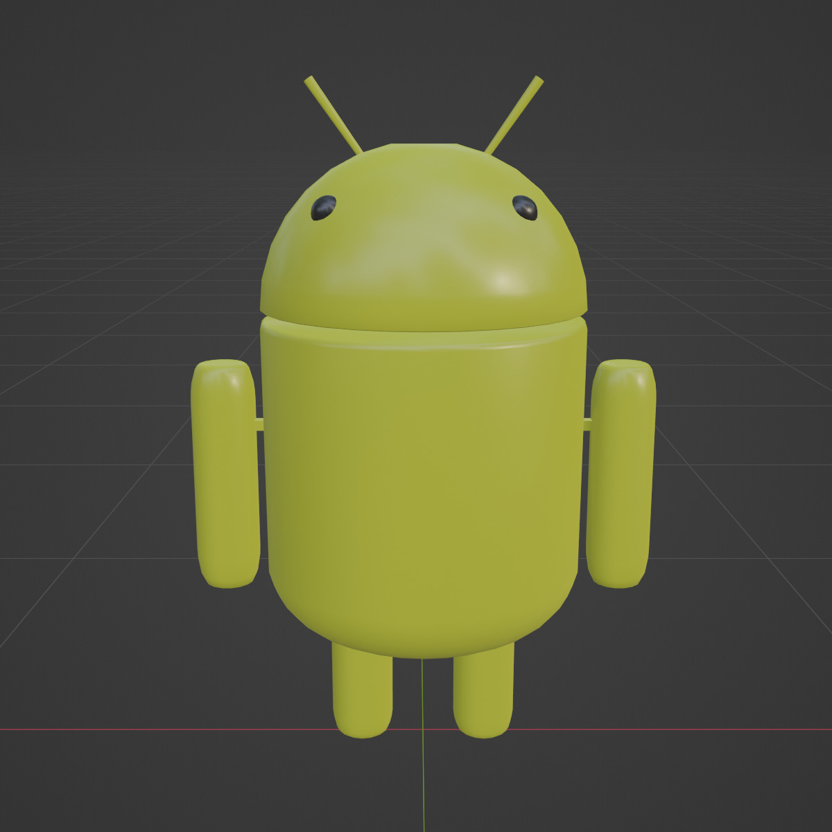 Android Robot 03 Low-poly 3D model_6
