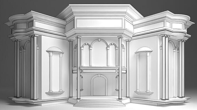 Modern Stage 3D model
