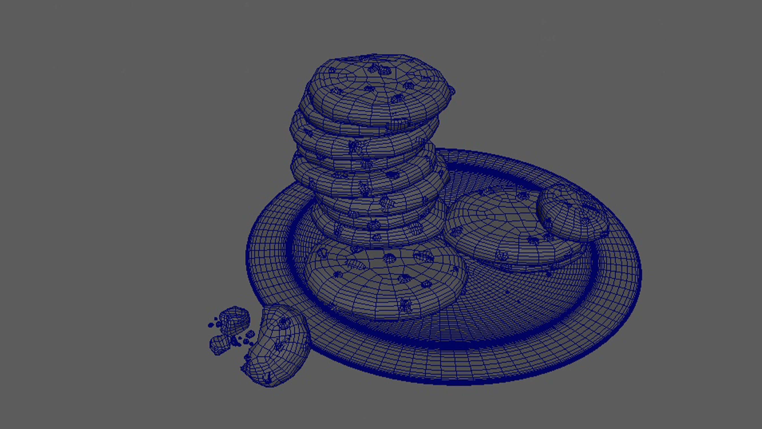 cookies an a plate 3D model_6