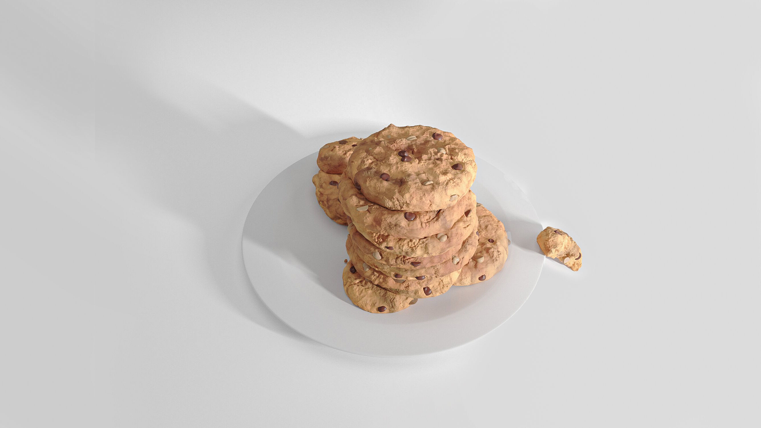 cookies an a plate 3D model_4