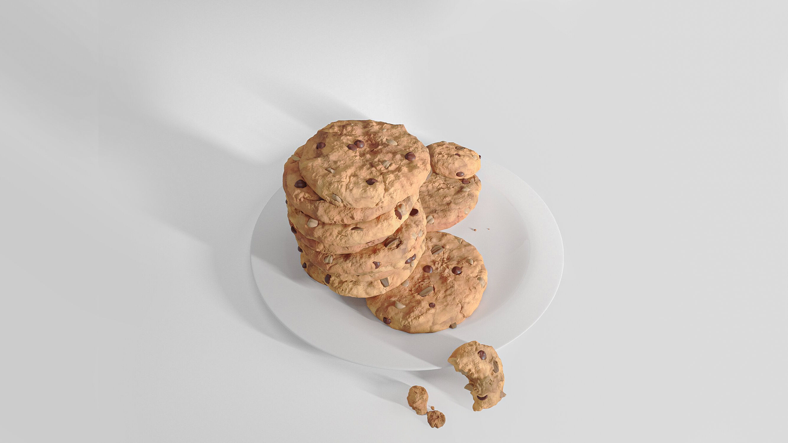 cookies an a plate 3D model_5
