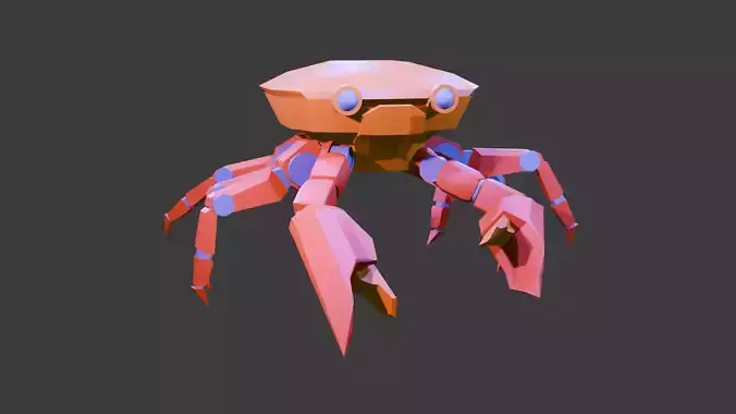Futuristic Mechanical Crab Robot