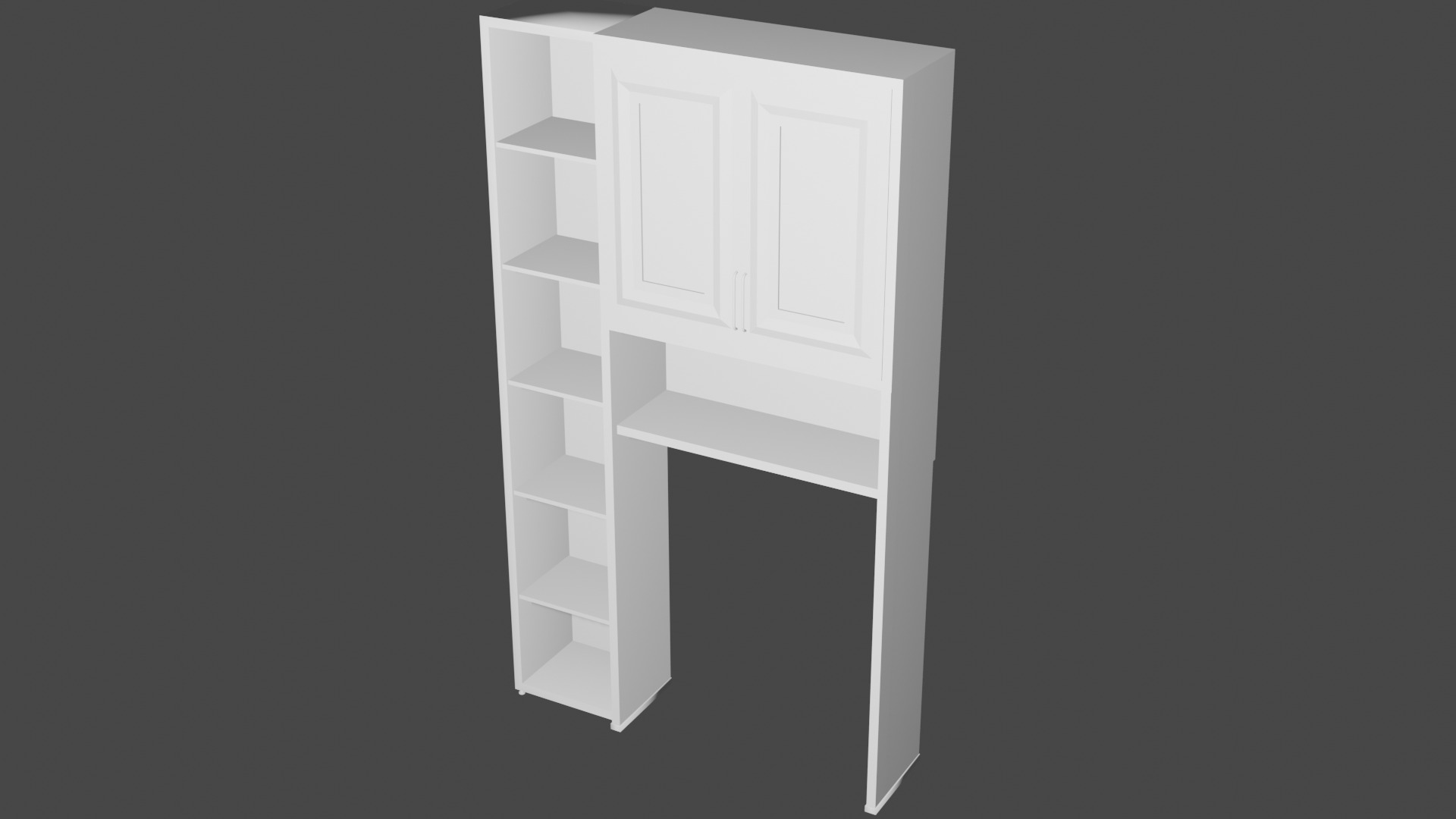 OVER TOILET CABINET WITH OPTIONAL EXTENSION 3D model_7