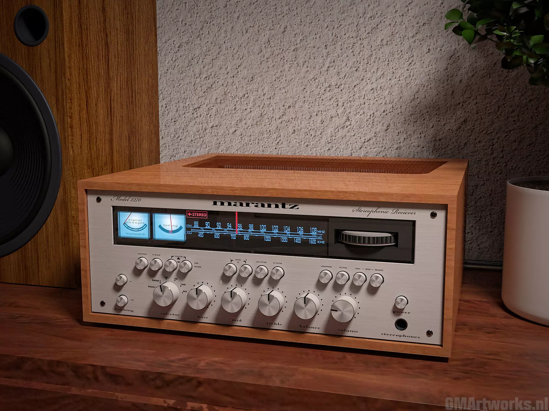 Marantz Receiver model 2270 for Daz Studio 3D model_0