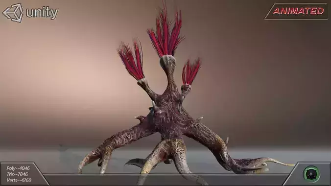 Alien flora 43 Low-poly 3D model