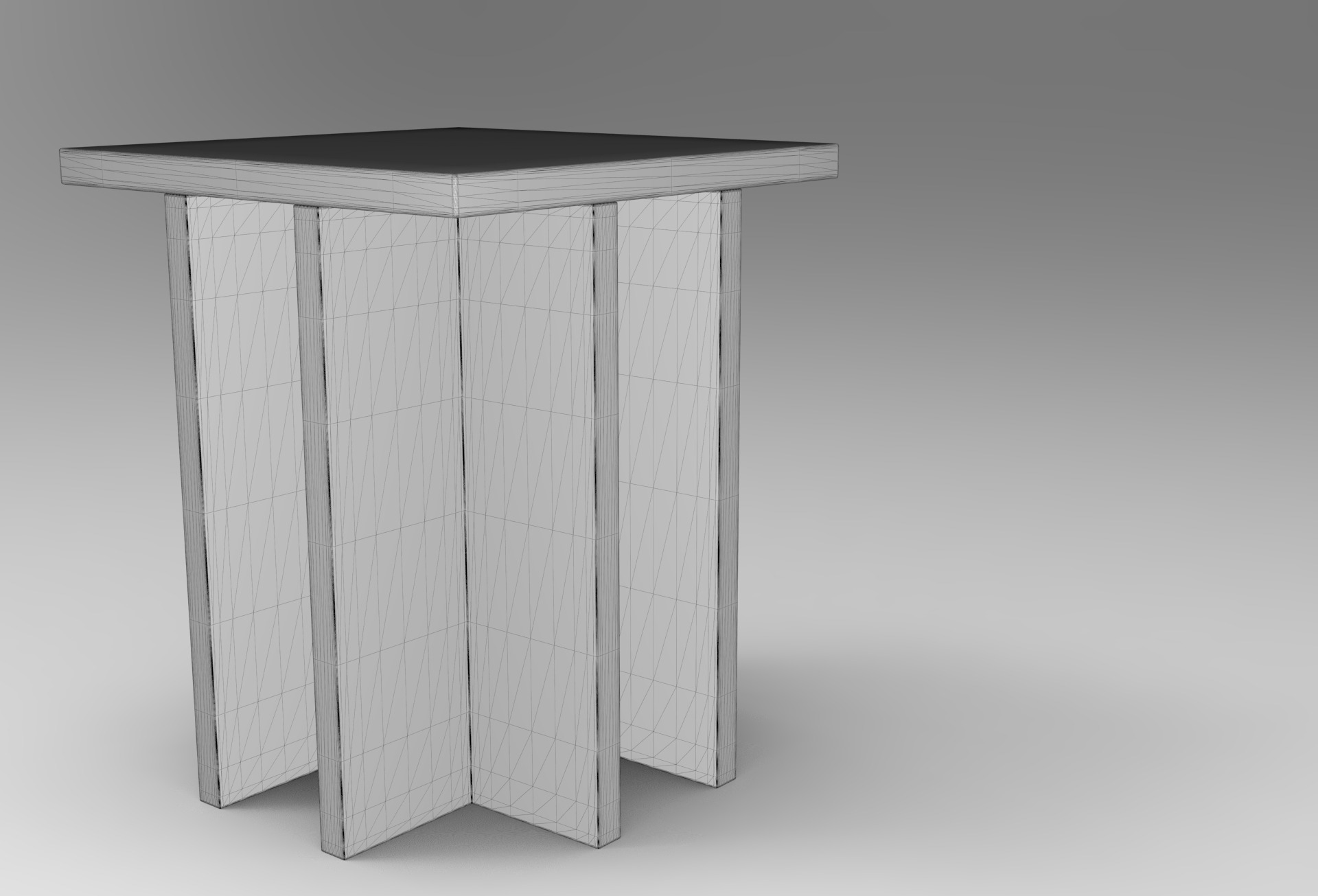 Oksi Side Table Low-poly 3D model_5
