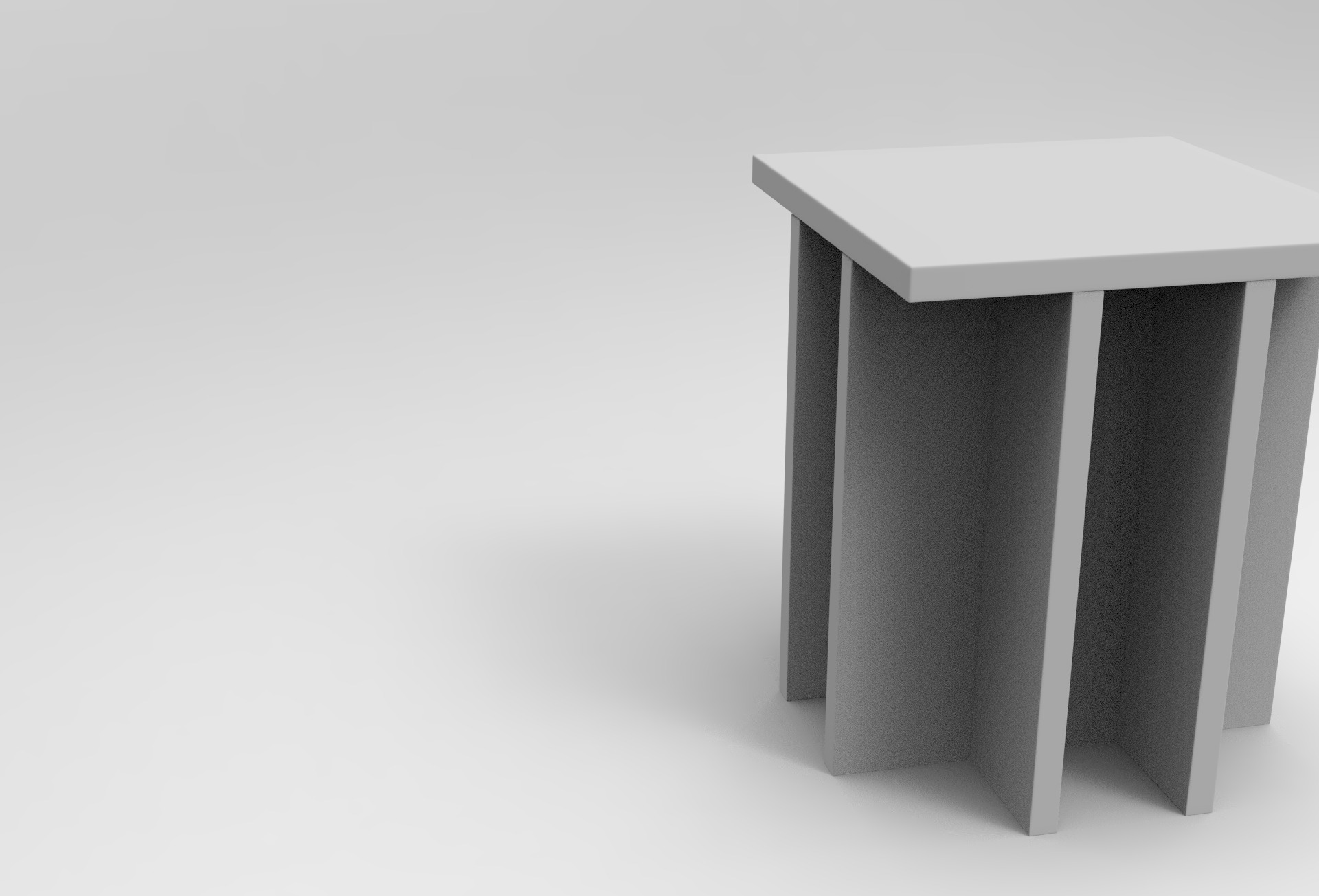 Oksi Side Table Low-poly 3D model_7
