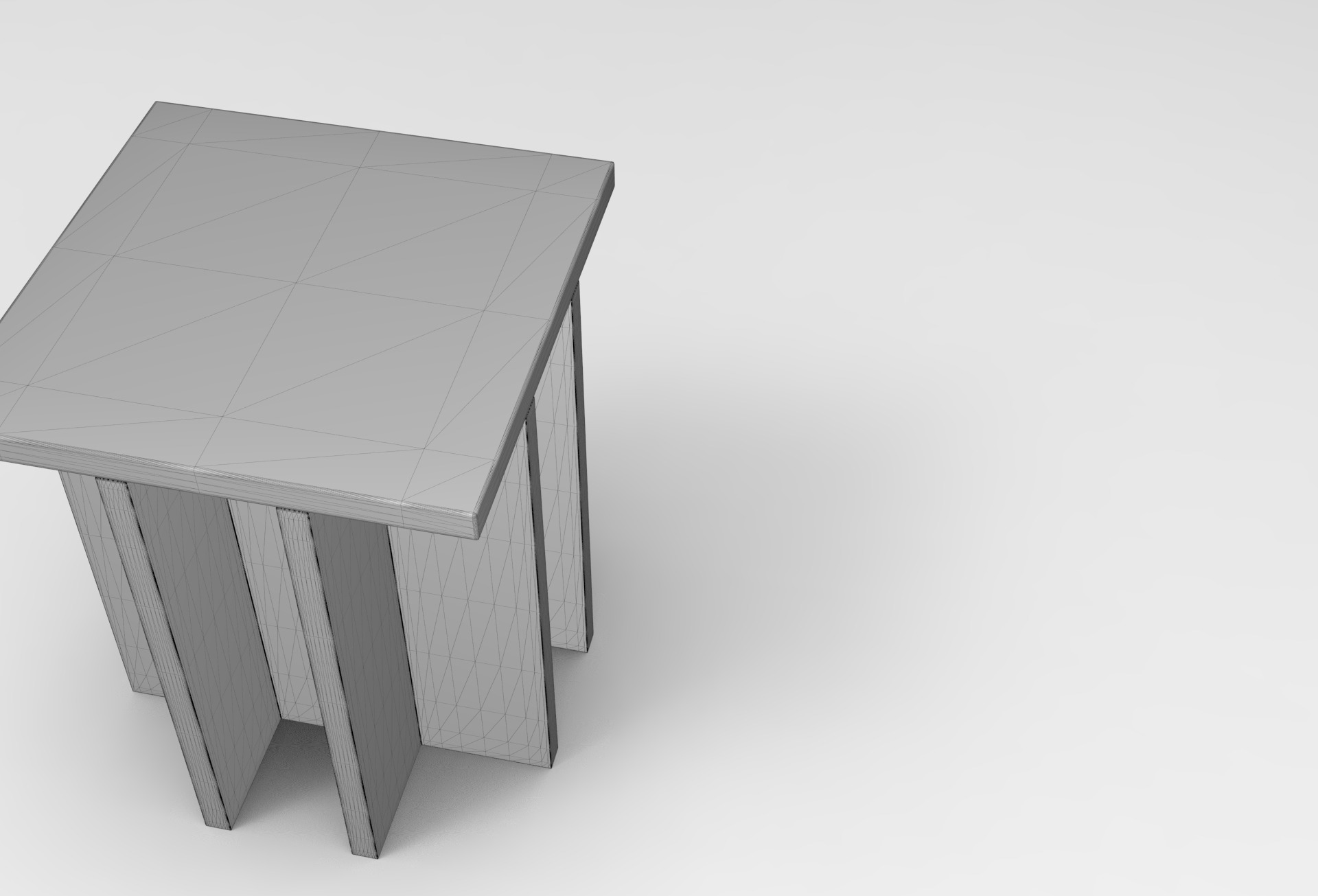 Oksi Side Table Low-poly 3D model_6