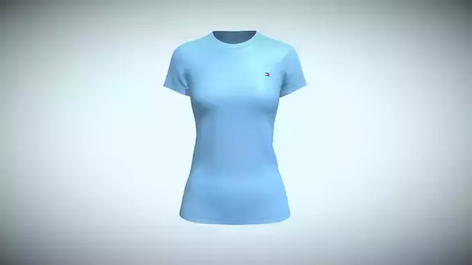 Tommy Hilfiger-Girls Crewneck T- Shirt In Low Poly