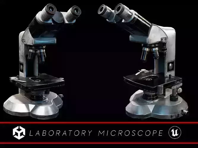 Laboratory Microscope  Low-poly 3D model