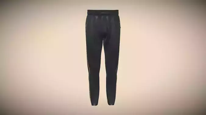 Track Pants-Black And Gold In Low Poly