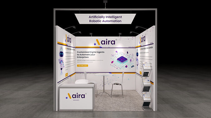 Exhibition Stand 3x3 1Side D1V1 3D model
