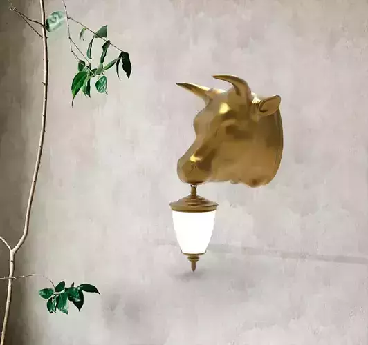 bull Head Wall Lamp