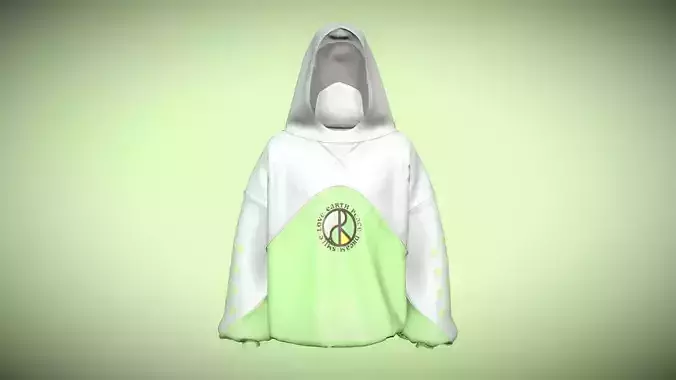 Unisex Crewneck Long Sleeve Hoodie In Low Poly