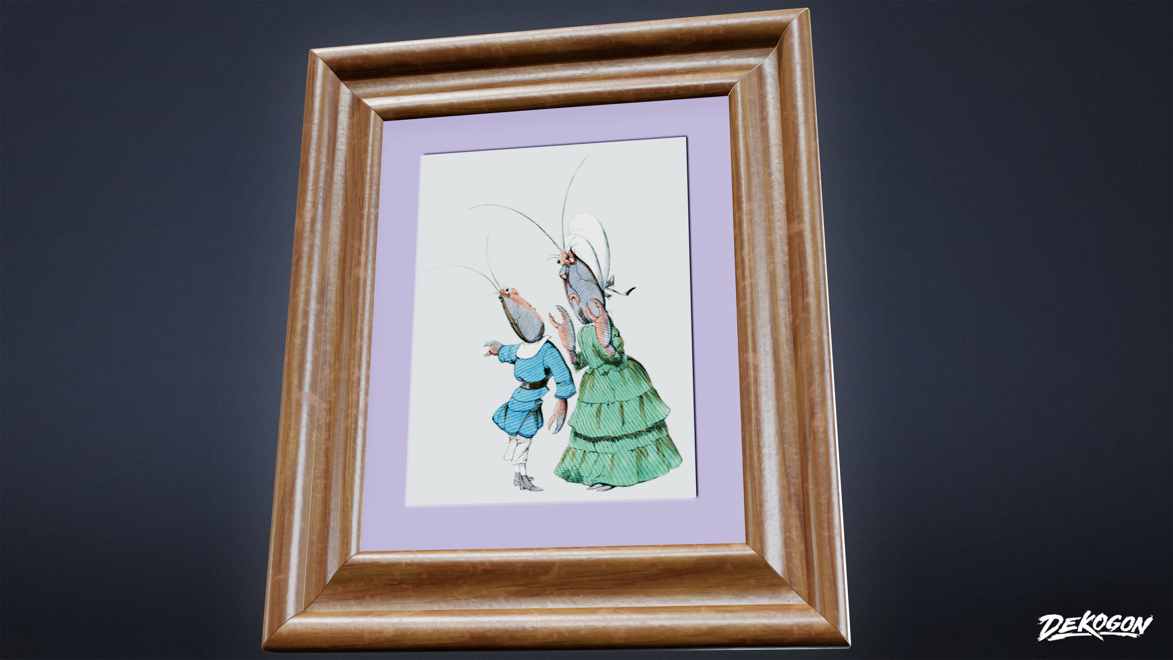 SUBURBS - Wall Frame 15 - LOW POLY AND NANITE Low-poly 3D model_5