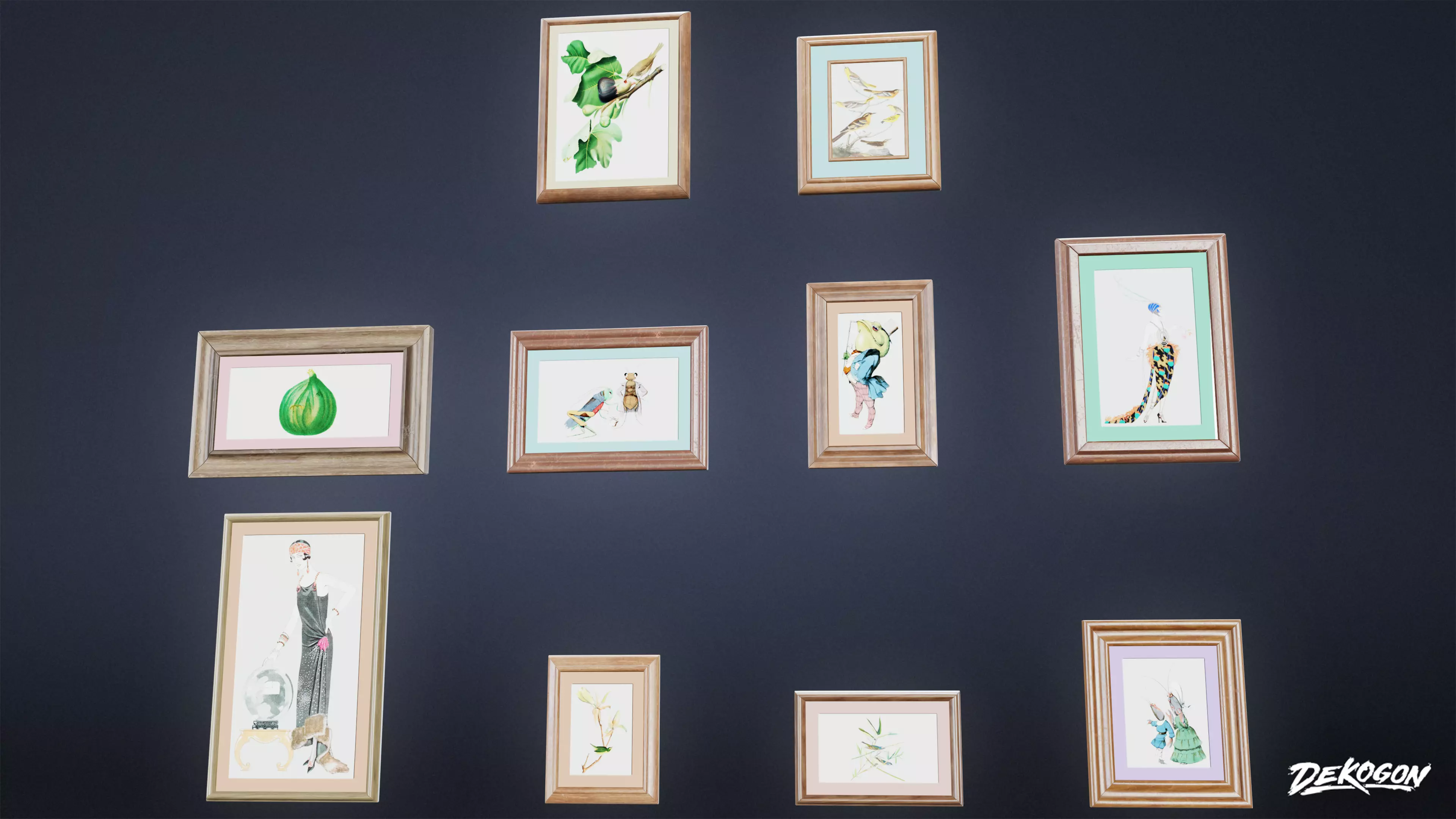 SUBURBS - Wall Frame 15 - LOW POLY AND NANITE Low-poly 3D model_0