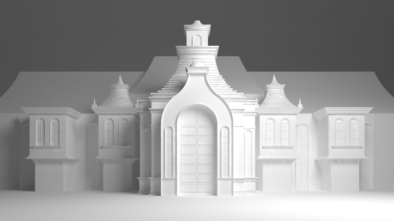 Wedding Stage 3D model_4