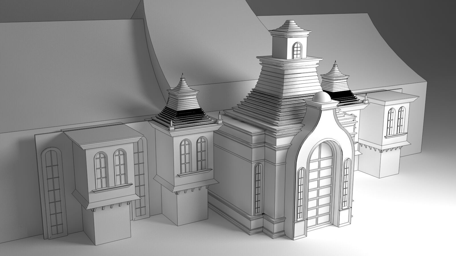 Wedding Stage 3D model_1