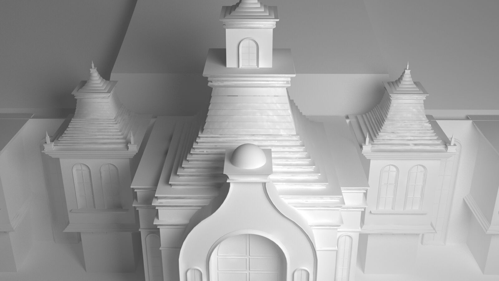 Wedding Stage 3D model_7