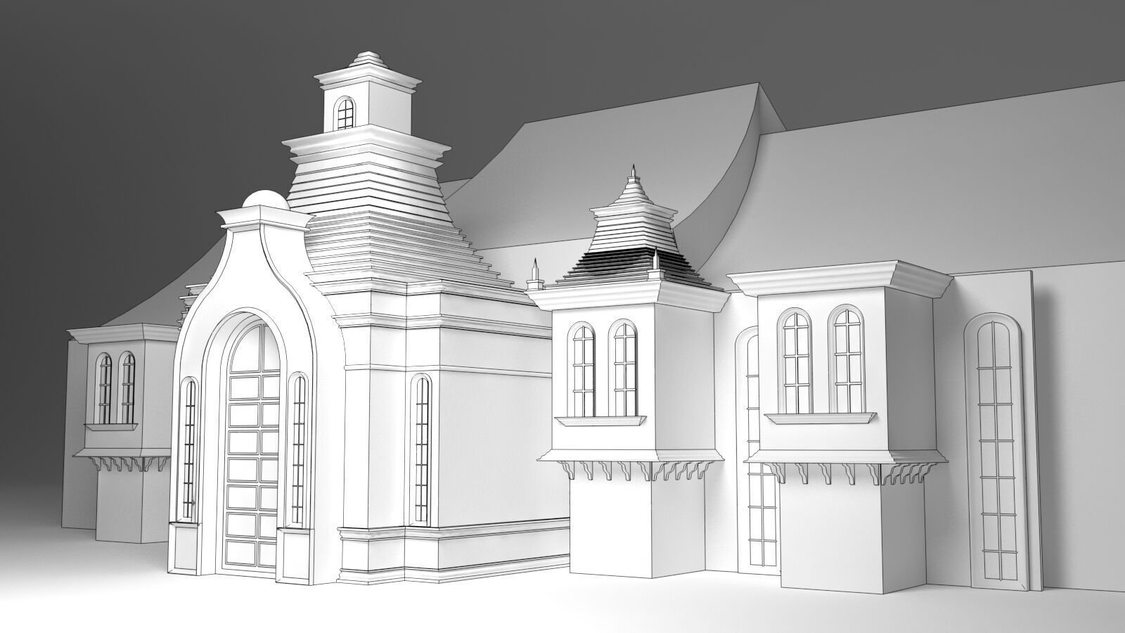 Wedding Stage 3D model_2