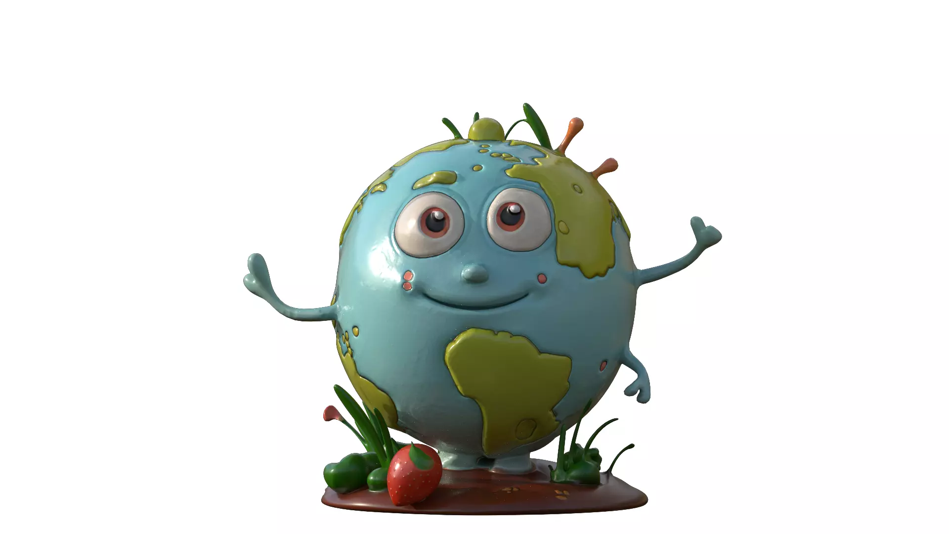 Cartoon Planet Low-poly 3D model