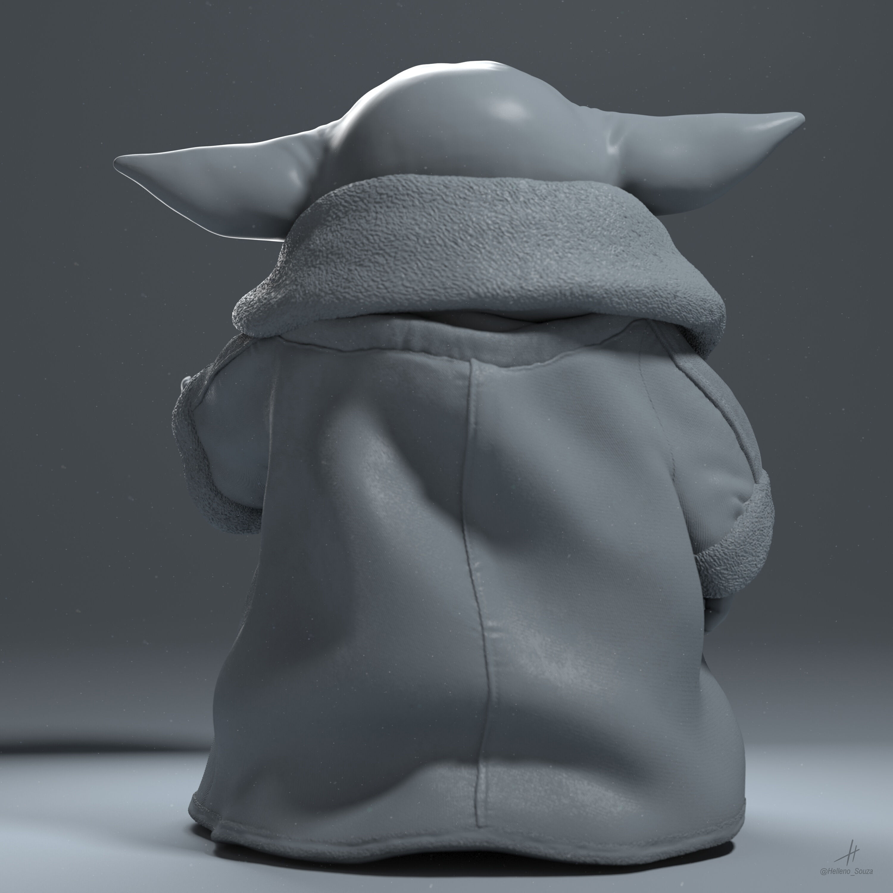 Baby Yoda Grogu The Mandalorian Star Wars 3D print model_8