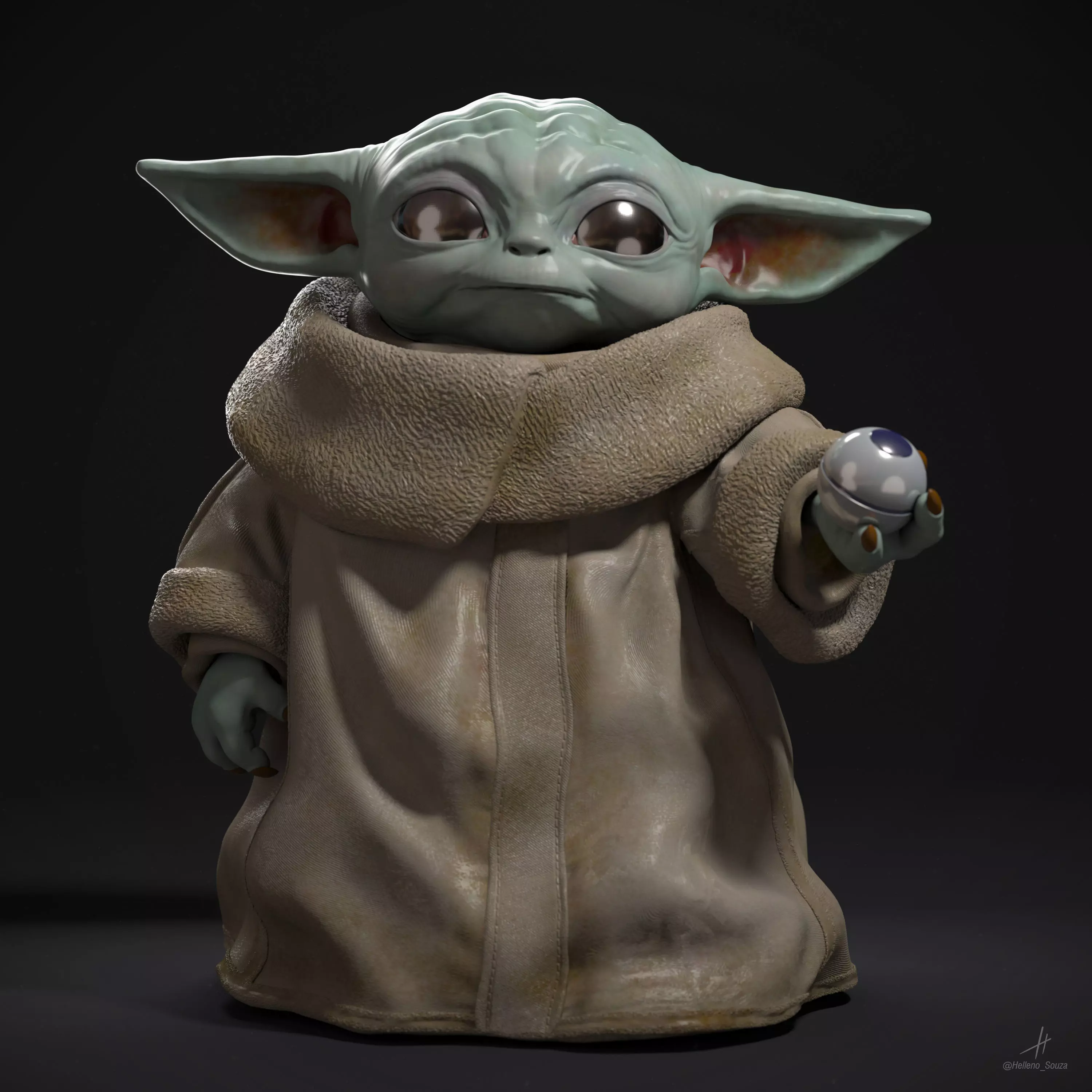 Baby Yoda Grogu The Mandalorian Star Wars 3D print model_0