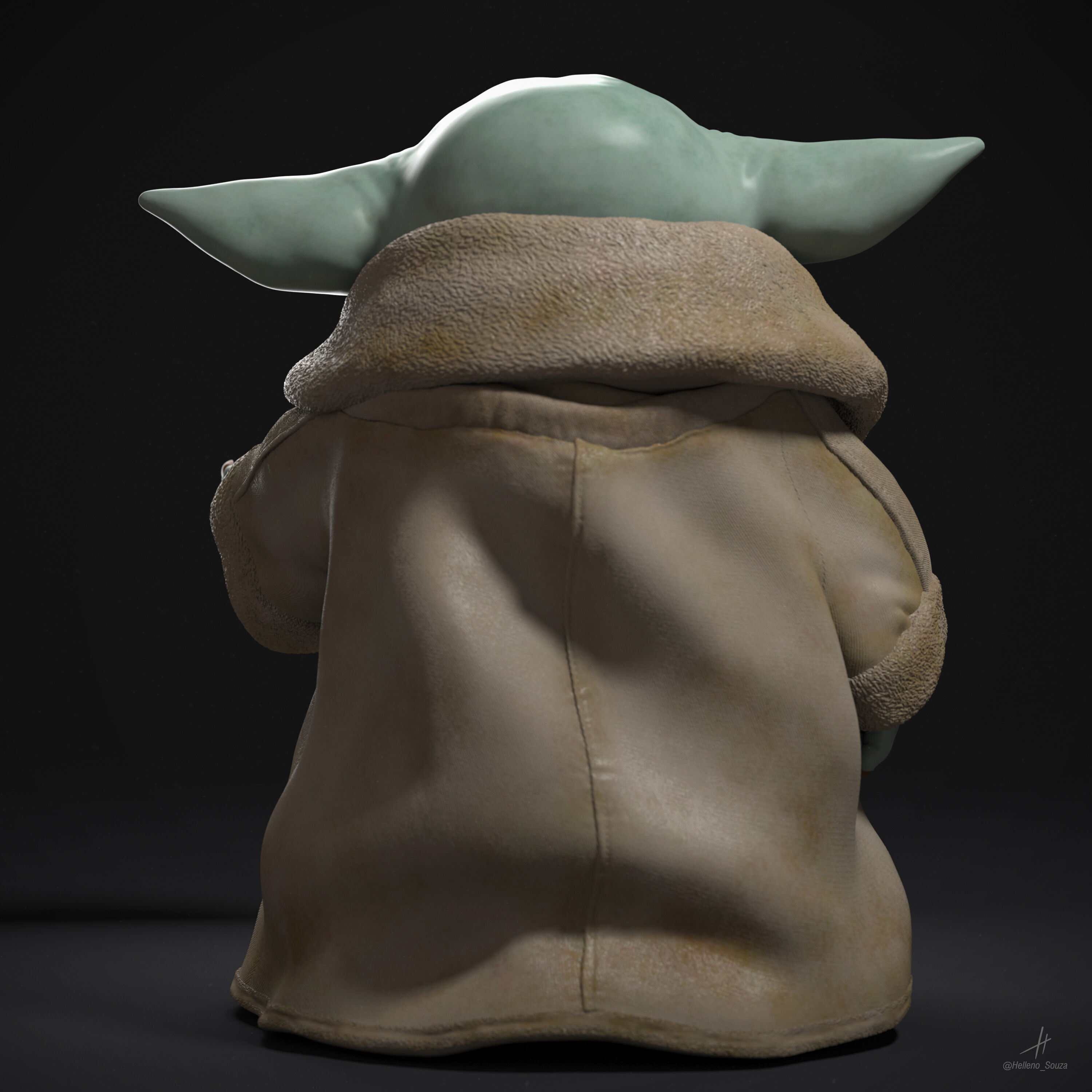 Baby Yoda Grogu The Mandalorian Star Wars 3D print model_6