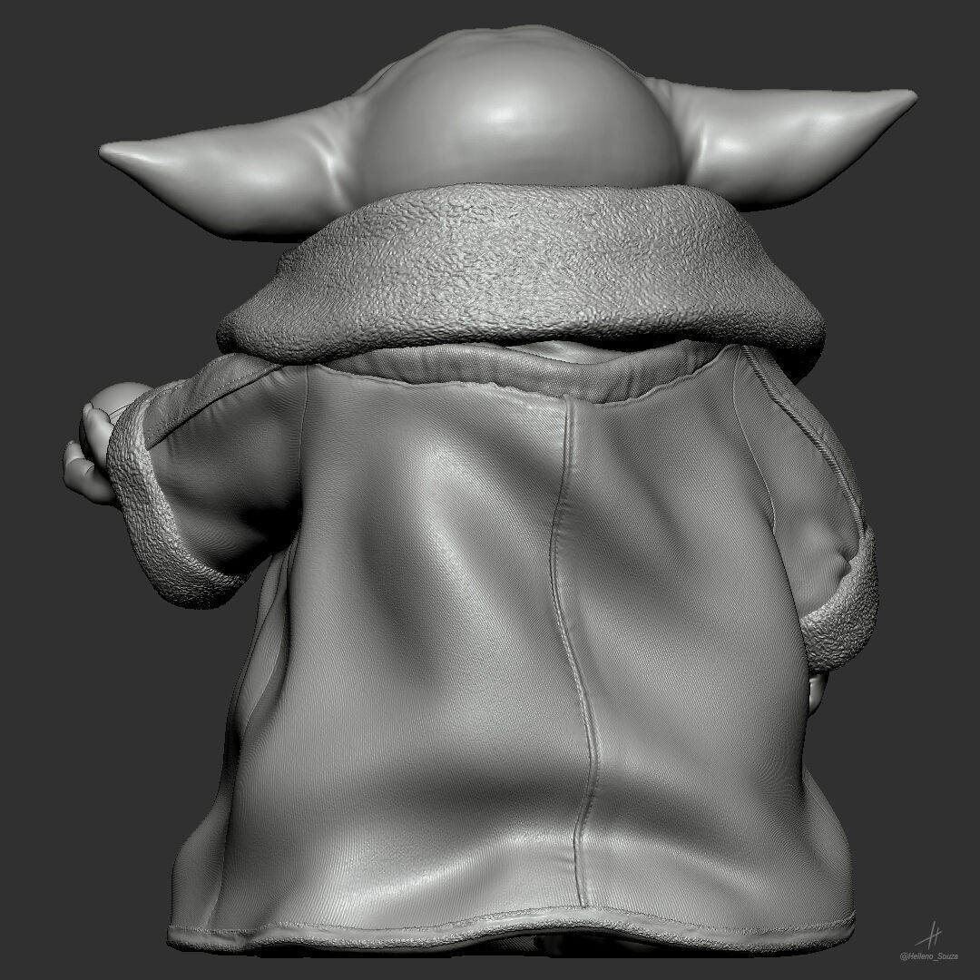 Baby Yoda Grogu The Mandalorian Star Wars 3D print model_10