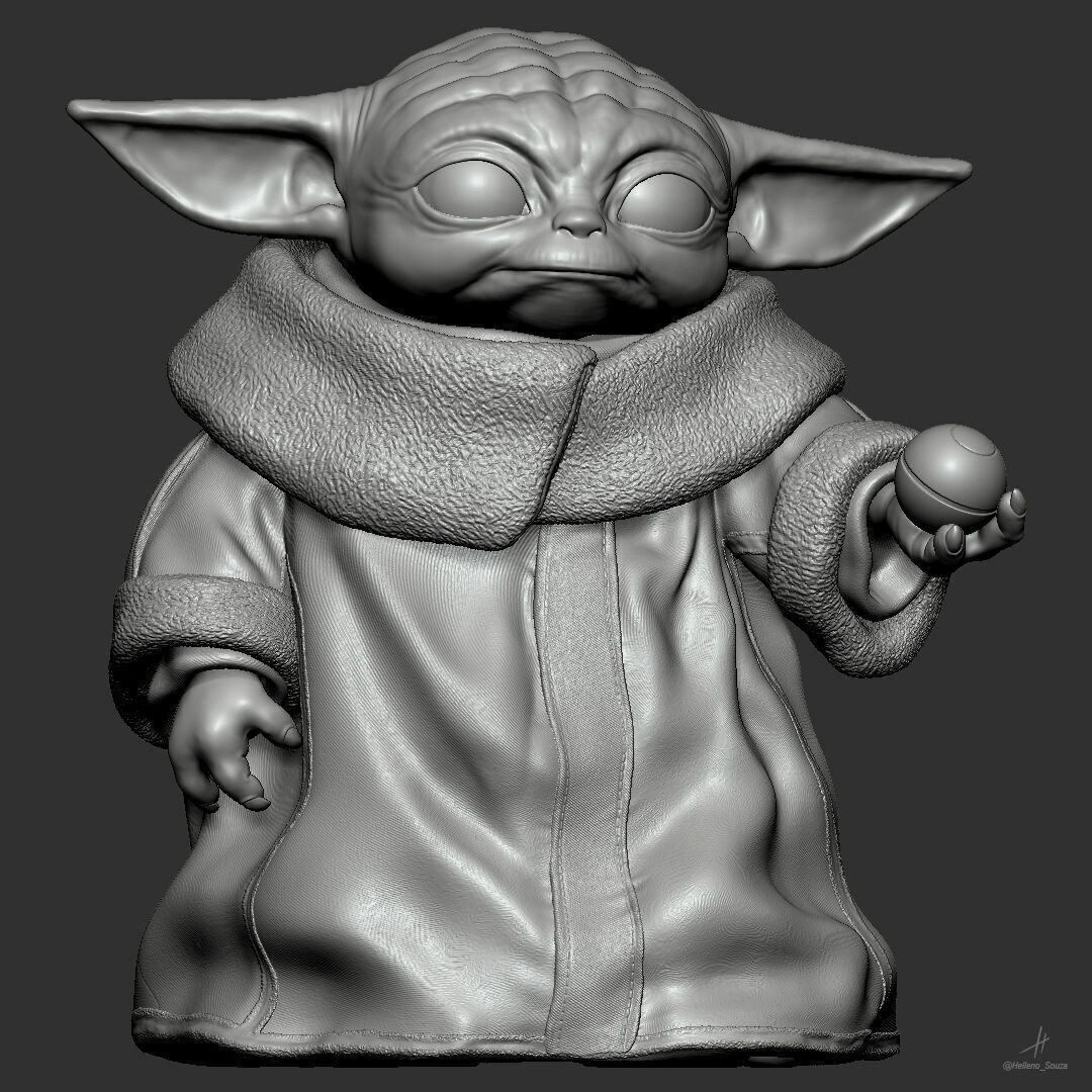 Baby Yoda Grogu The Mandalorian Star Wars 3D print model_9