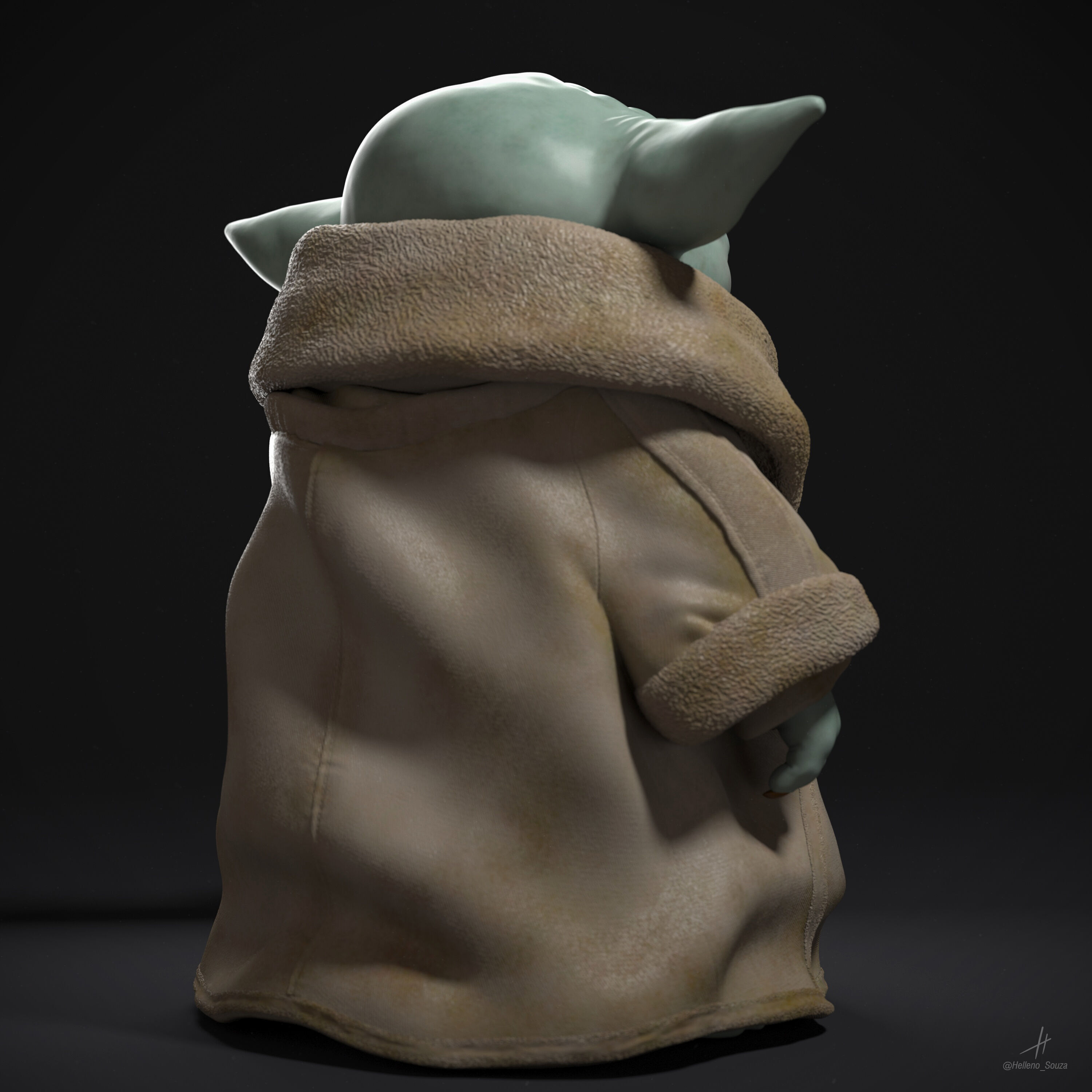 Baby Yoda Grogu The Mandalorian Star Wars 3D print model_4