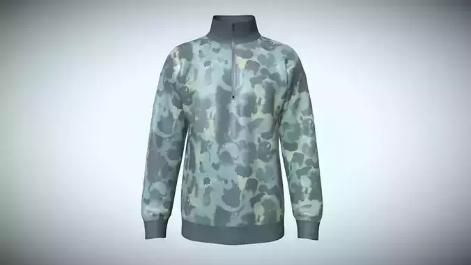 Men Jacket-Camo In Low Poly