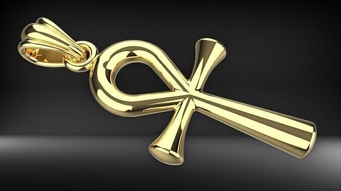 Ankh Egyptian Cross Pendant Necklace Jewelry  3D print model